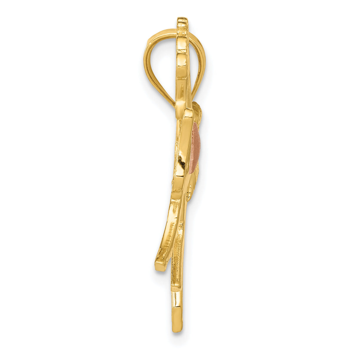 14k Yellow and Rose Gold Horse w/Heart Charm-K4862