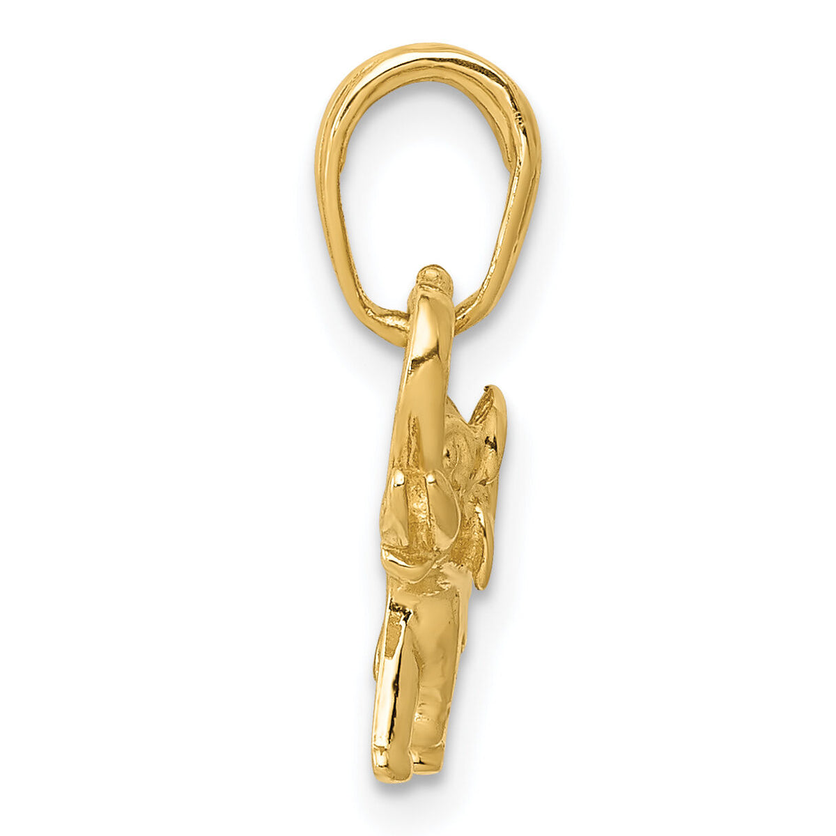 14k Polished Elephant Charm-K4863