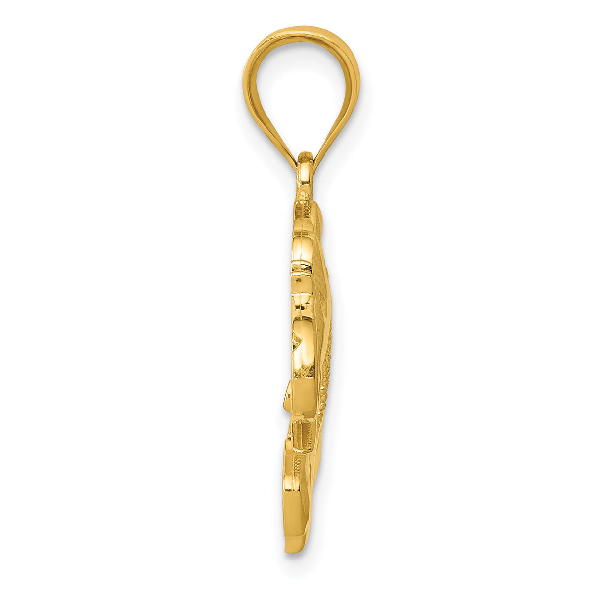 14k Filigree Elephant Pendant-K4866