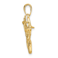 14k Polished Deer Head Charm-K4870