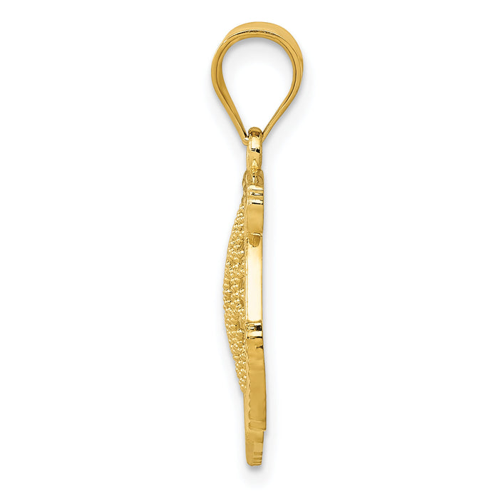 14k Filigree Fish Pendant-K4872