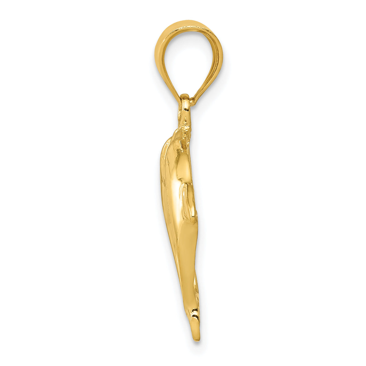14k Two Dolphins Pendant-K4874