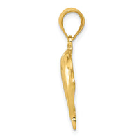 14k Two Dolphins Pendant-K4874