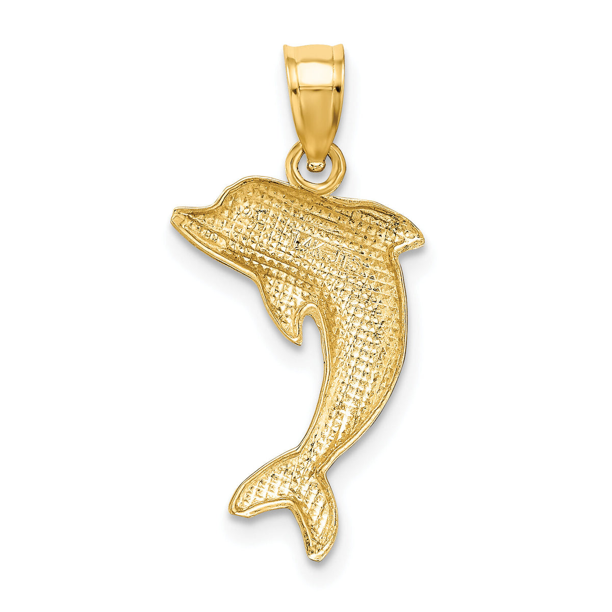 14k Polished Dolphin Charm-K4875