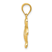 14k Peace Turtle Pendant-K4879