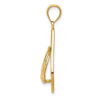 14k Mesh Flip flop Pendant-K4918