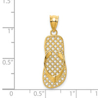 14k Mesh Flip flop Pendant-K4918