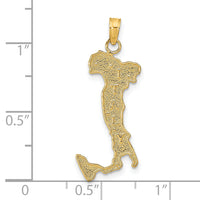 14K Map with ITALY Charm-K4921