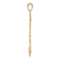 14K Large Map with ITALY Pendant-K4922
