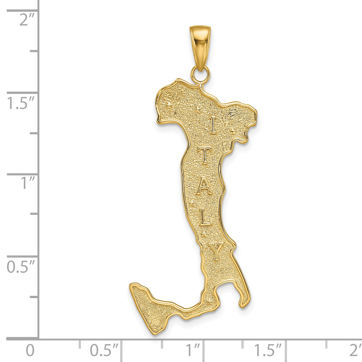 14K Large Map with ITALY Pendant-K4922