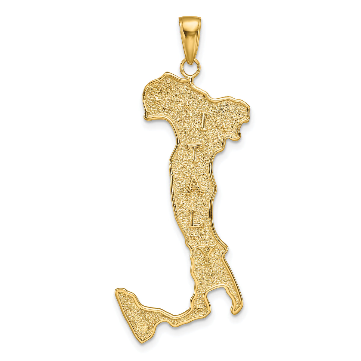 14K Large Map with ITALY Pendant-K4922