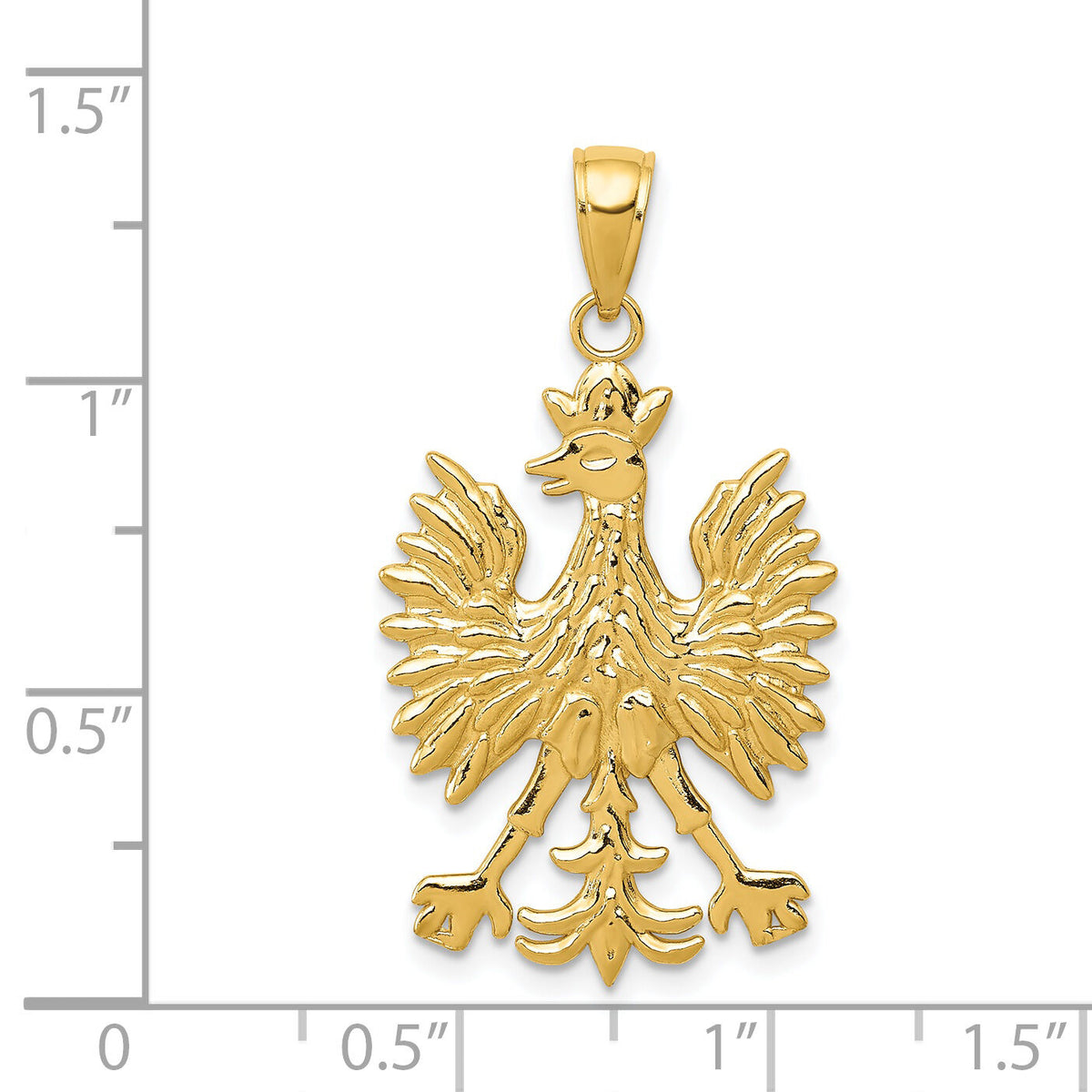 14k Phoenix Mythological Bird Charm-K4925