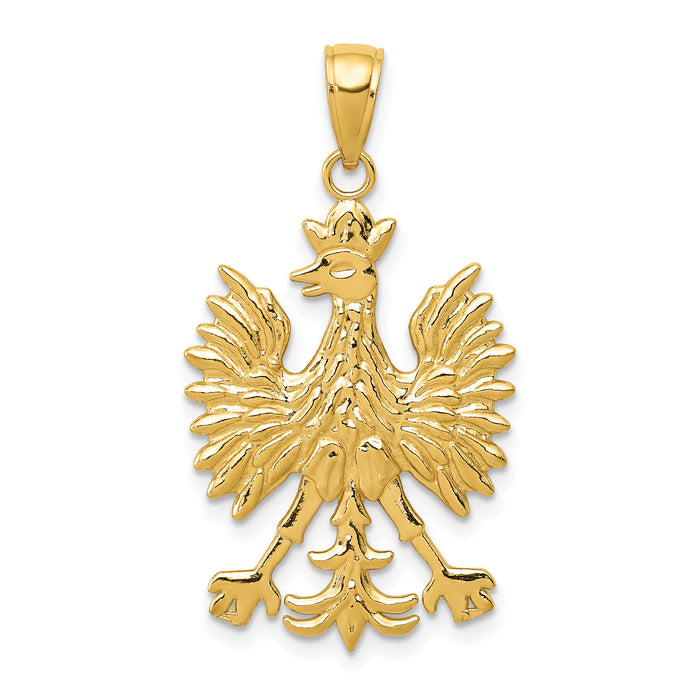 14k Phoenix Mythological Bird Charm-K4925