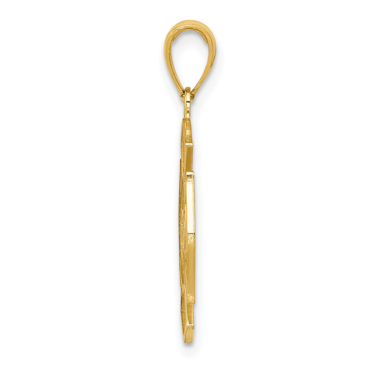 14k Fire Department FD Badge Pendant-K4927