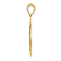 14k Fire Department FD Badge Pendant-K4927
