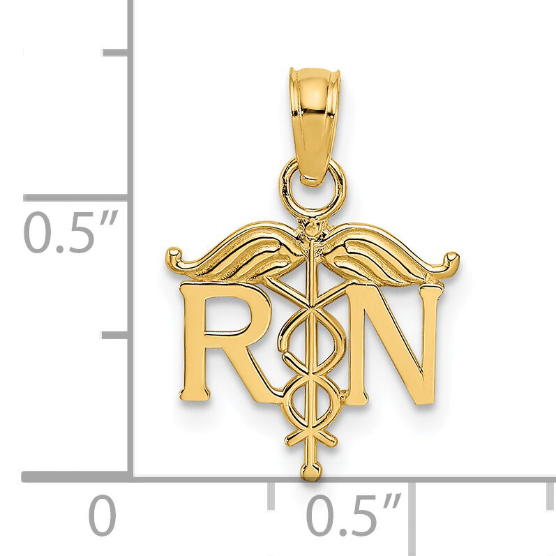 14k RN Registered Nurse Pendant-K4930