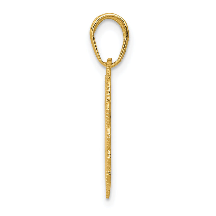 14k RN Registered Nurse Heart Pendant-K4932