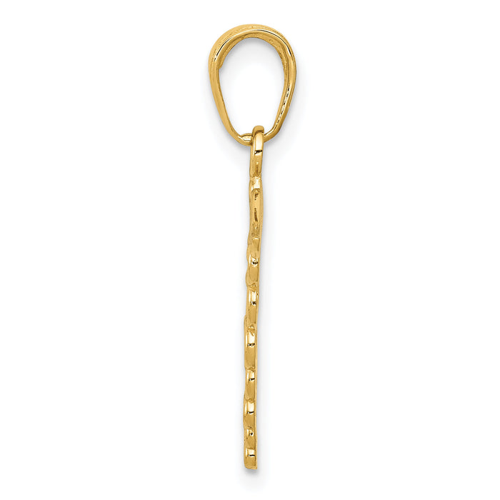 14k Caduceus Charm-K4935
