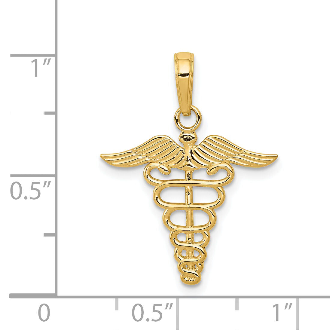 14k Caduceus Charm-K4935