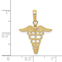 14k Caduceus Charm-K4935
