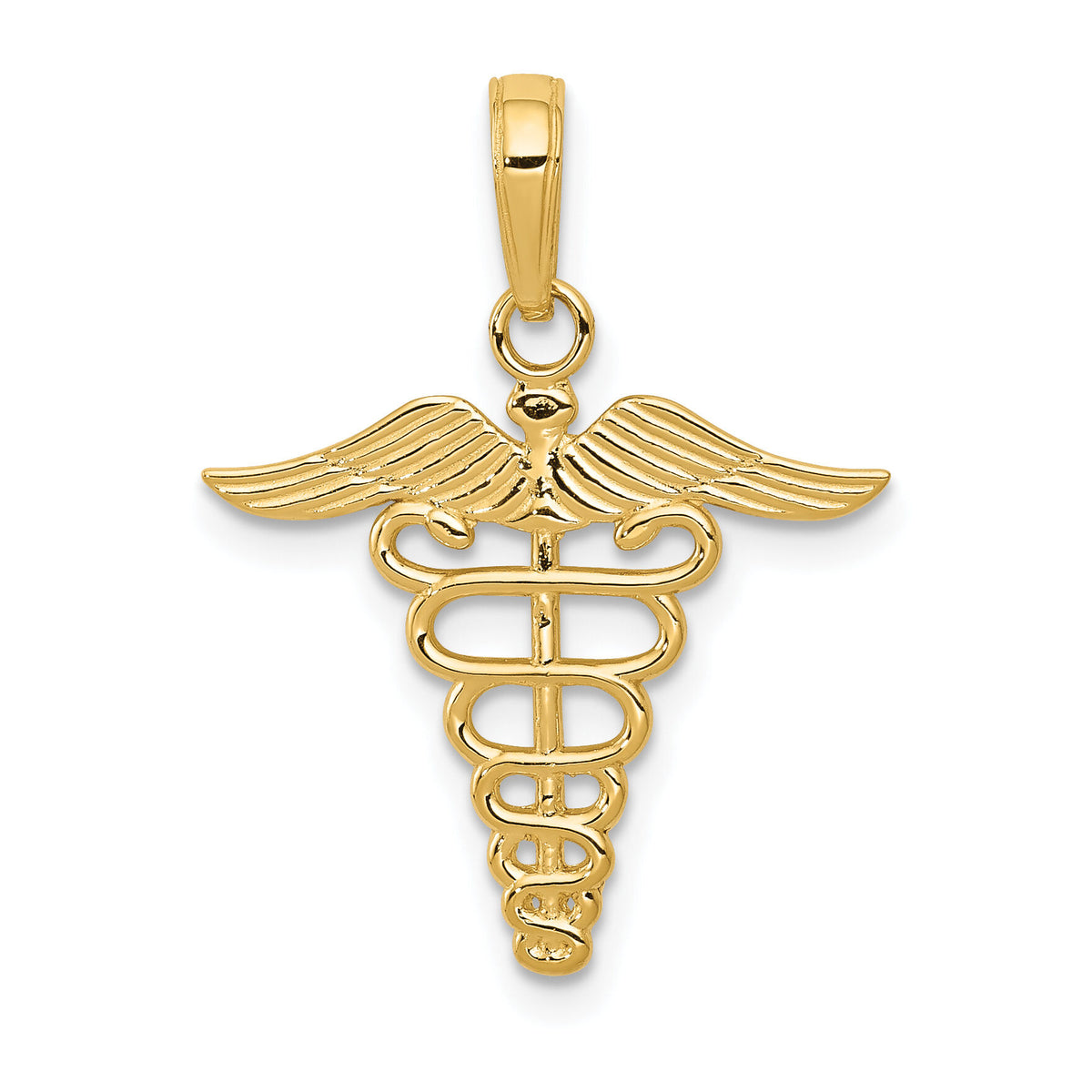 14k Caduceus Charm-K4935