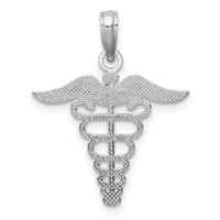 14k White Gold Caduceus Charm-K4935W