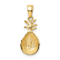 14k Diamond-cut Pineapple Pendant-K4938