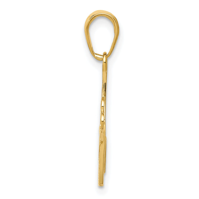 14k Comb and Scissors Charm-K4940