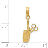 14k Comb and Scissors Charm-K4940