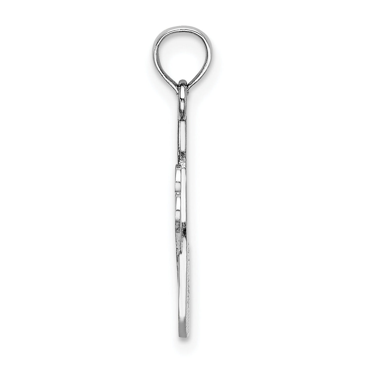 14k White Gold Comb and Scissors Charm-K4940W