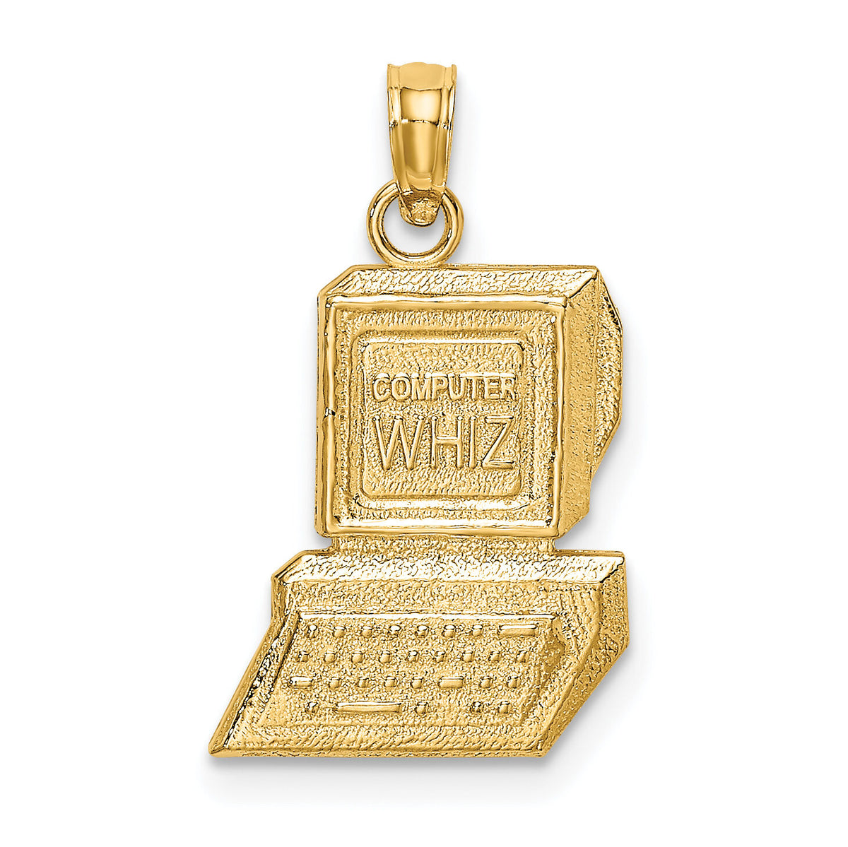 14k COMPUTER WHIZ Charm-K4942