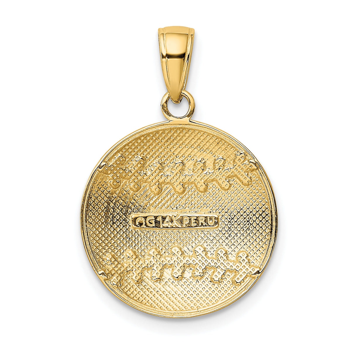 14k Polished Baseball Charm-K4948