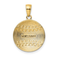 14k Polished Baseball Charm-K4948