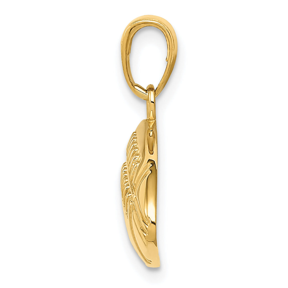 14k Polished Medium Football Charm-K4953