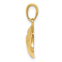 14k Polished Medium Football Charm-K4953