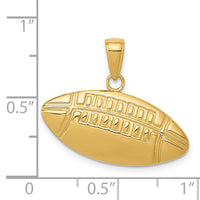 14k Polished Medium Football Charm-K4953