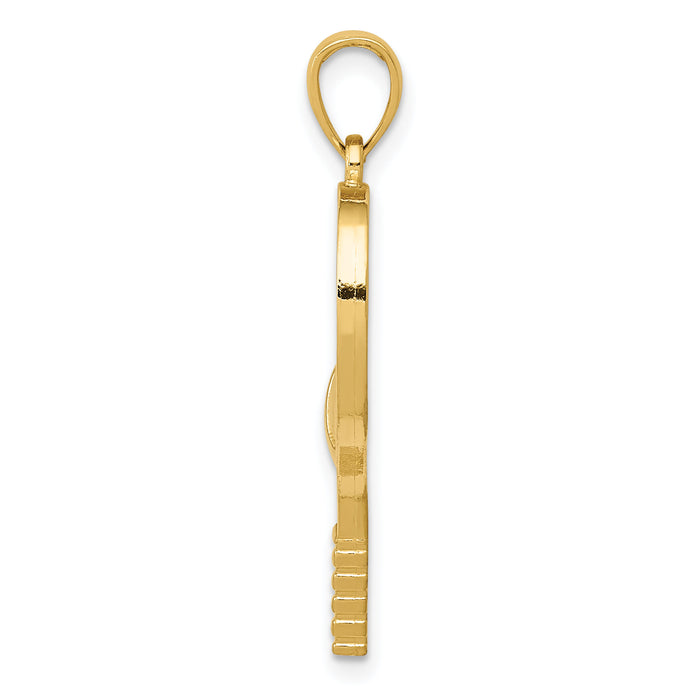 14k Tennis Racquet Charm-K4958