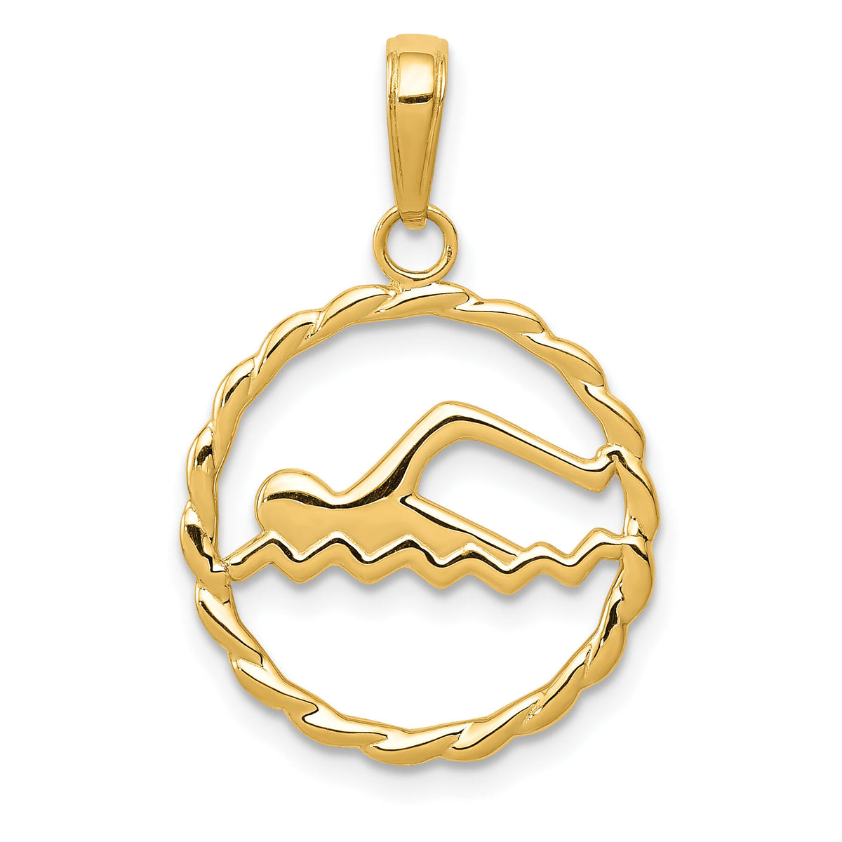 14k Swimming Charm-K4959