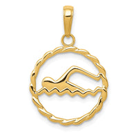 14k Swimming Charm-K4959