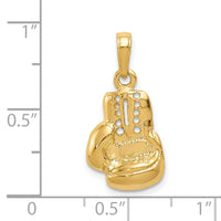 14K Polished Cut-out Boxing Glove Charm-K4962