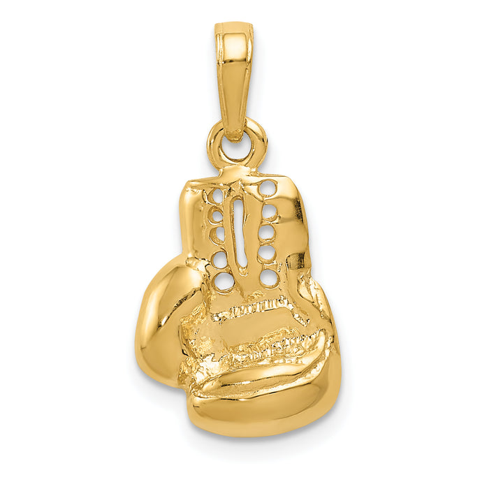 14K Polished Cut-out Boxing Glove Charm-K4962