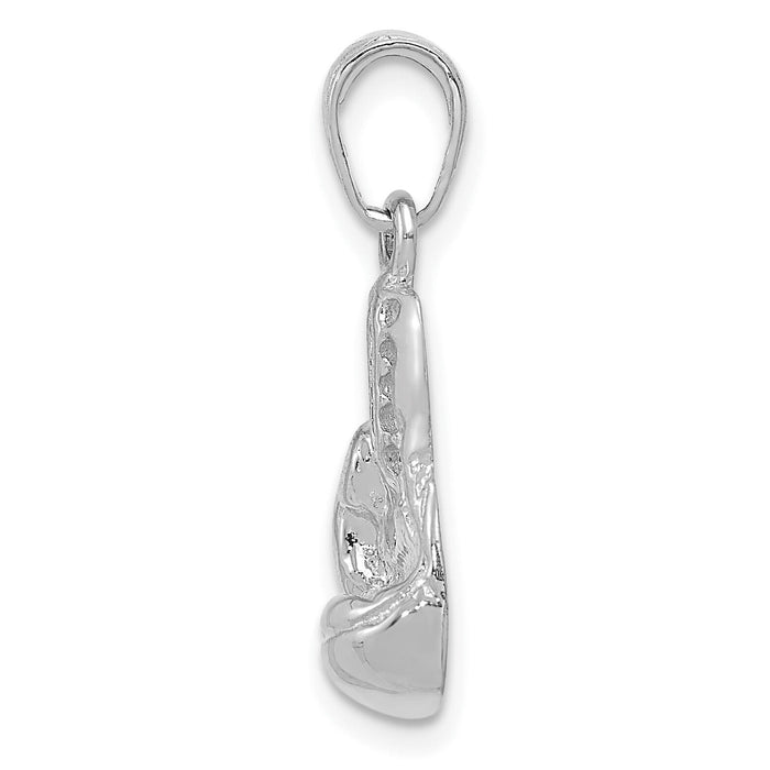 14k White Gold Lg Boxing Glove Charm-K4962W