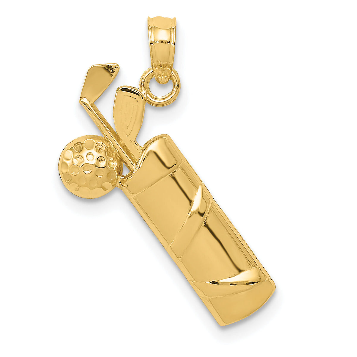 14k Polished Golf Bag Charm-K4963