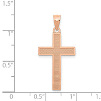 14K Rose Gold Cross Pendant-K4977