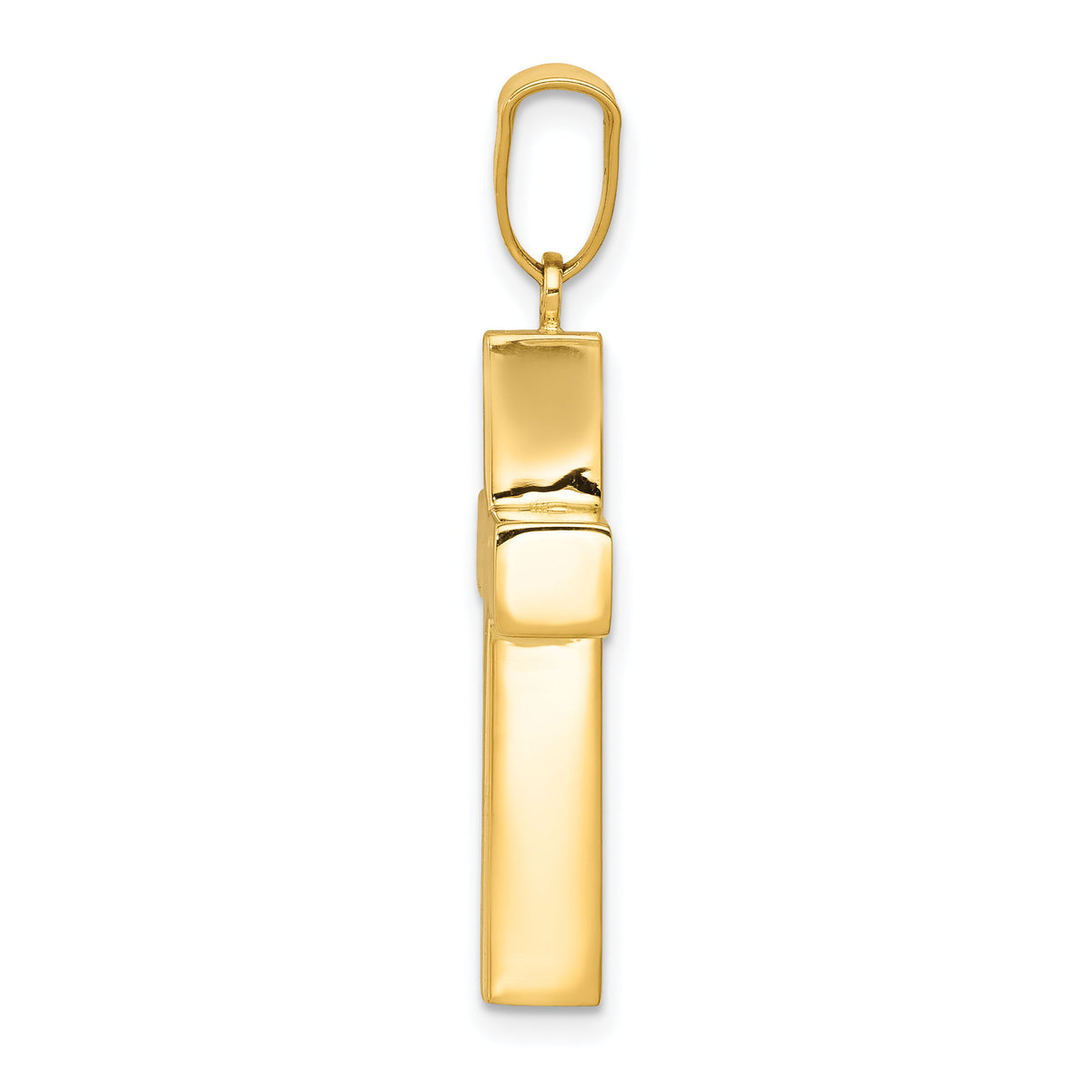 14k Hollow Cross Pendant-K4996