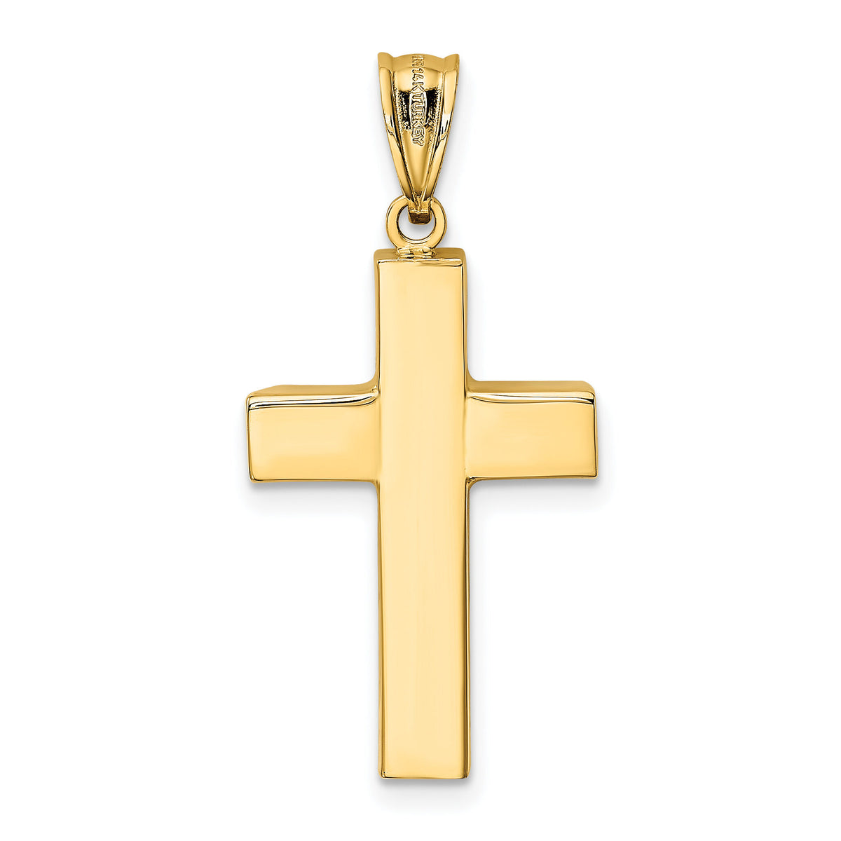 14k Hollow Cross Pendant-K4996