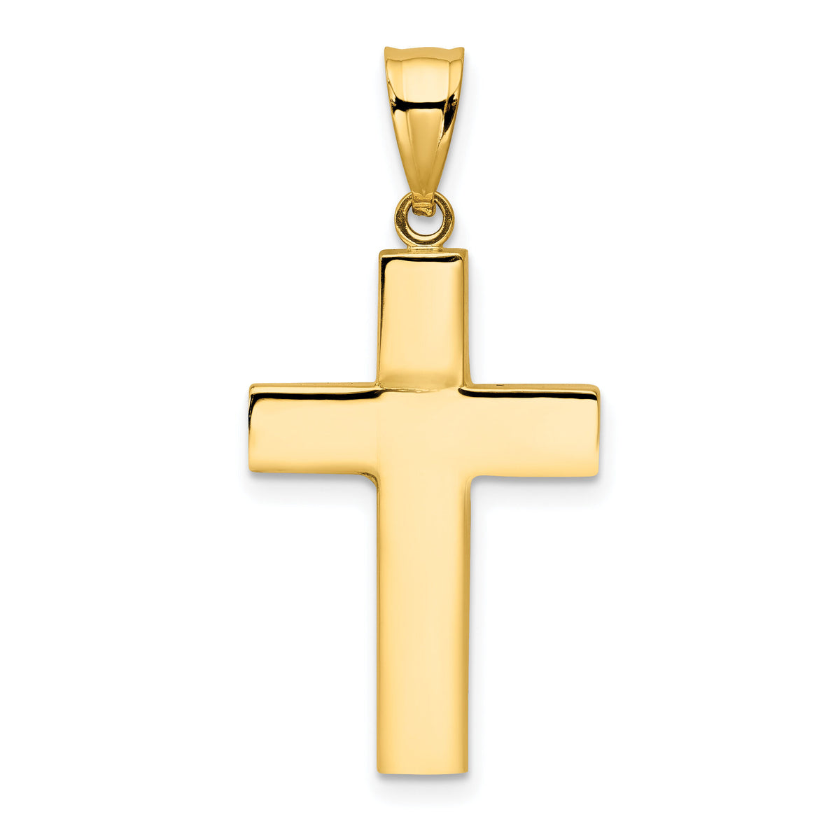 14k Hollow Cross Pendant-K4996