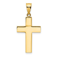 14k Hollow Cross Pendant-K4996