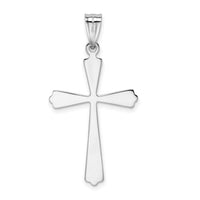 14k White Gold Polished Cross Pendant-K5033