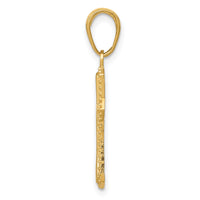 14k Passion Cross Pendant-K5046